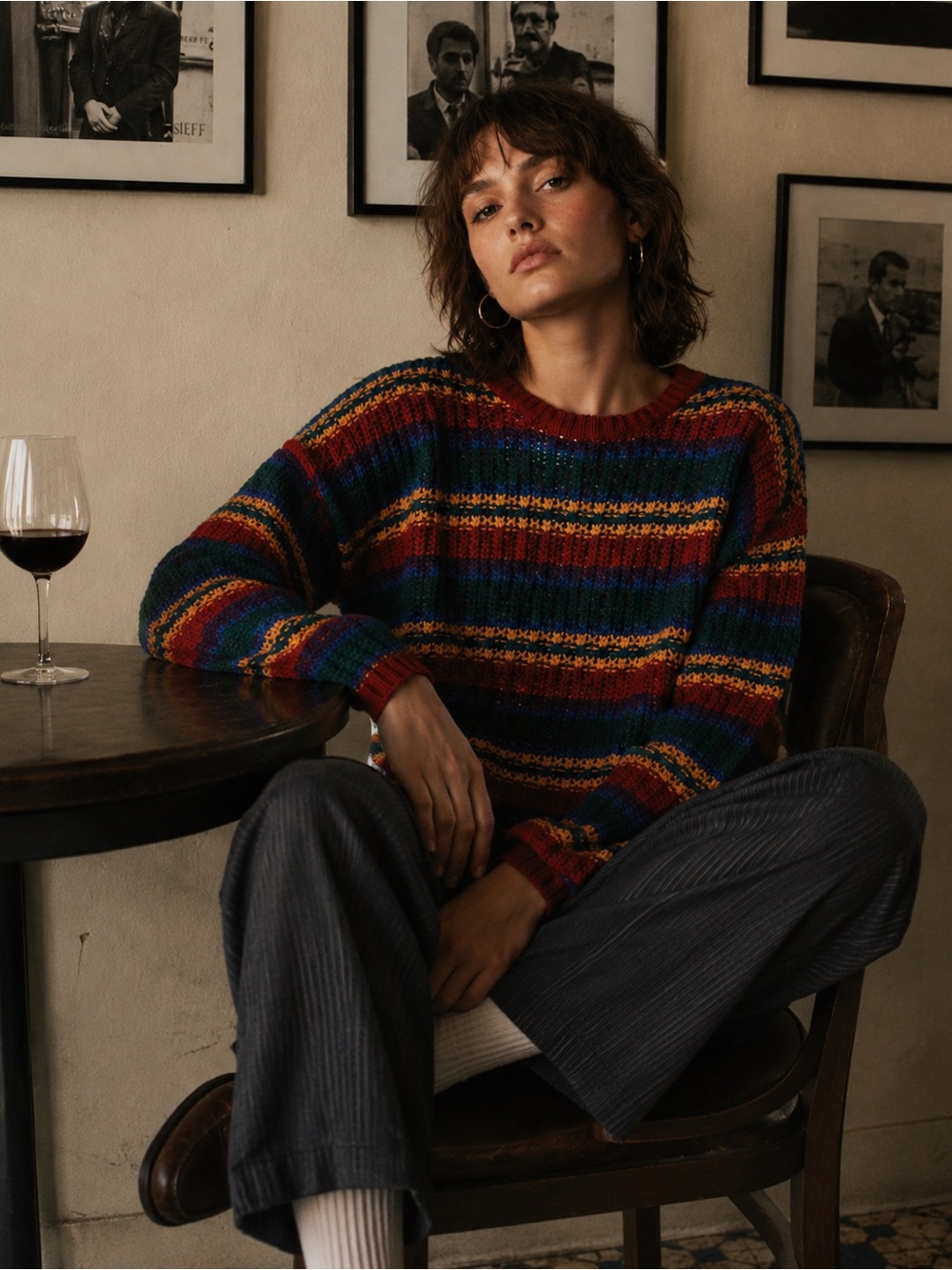 ESPRIT medium sweater multi color vintage 90’s longsleeve women’s small / medium